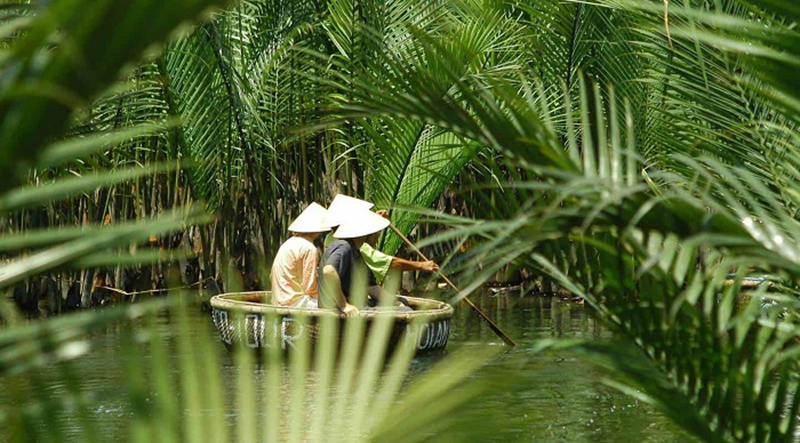 Rừng dừa Bảy Mẫu thu hút rất nhiều du khách đến tham quan